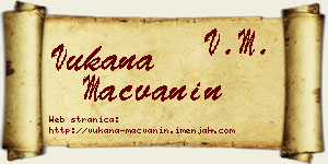 Vukana Mačvanin vizit kartica